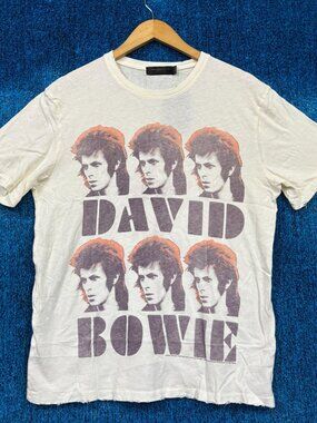 David Bowie Pin Up Album Tour Poster Glam Rockstar Tee M
